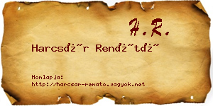 Harcsár Renátó névjegykártya