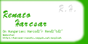 renato harcsar business card